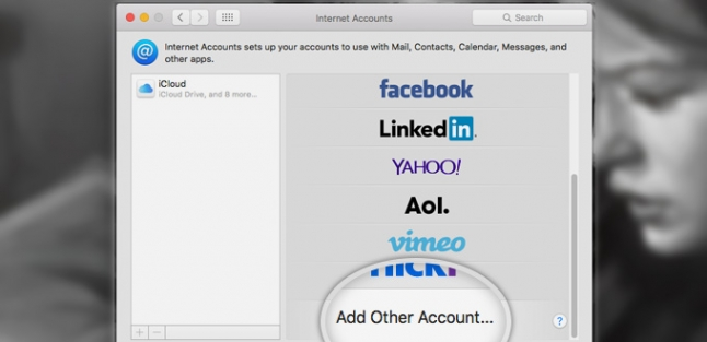 add internet account for mac linked in
